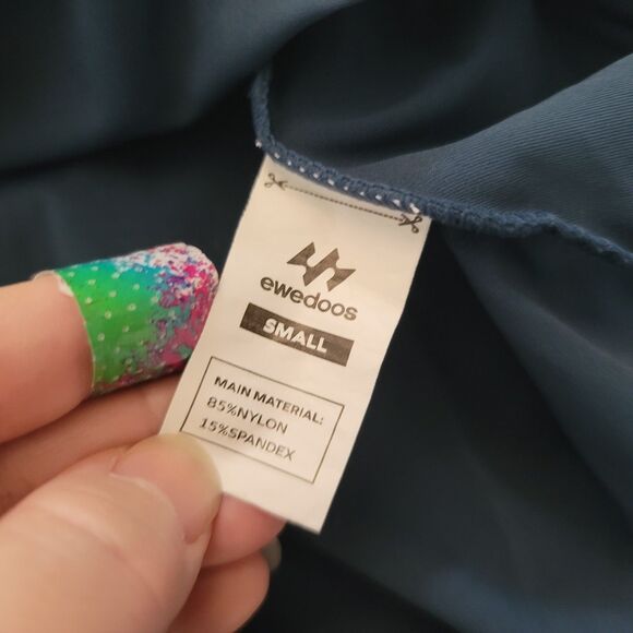 Ewedoos Women’s Athletic Dress Medium Blue Built In Shorts Size Small - Picture 3 of 7